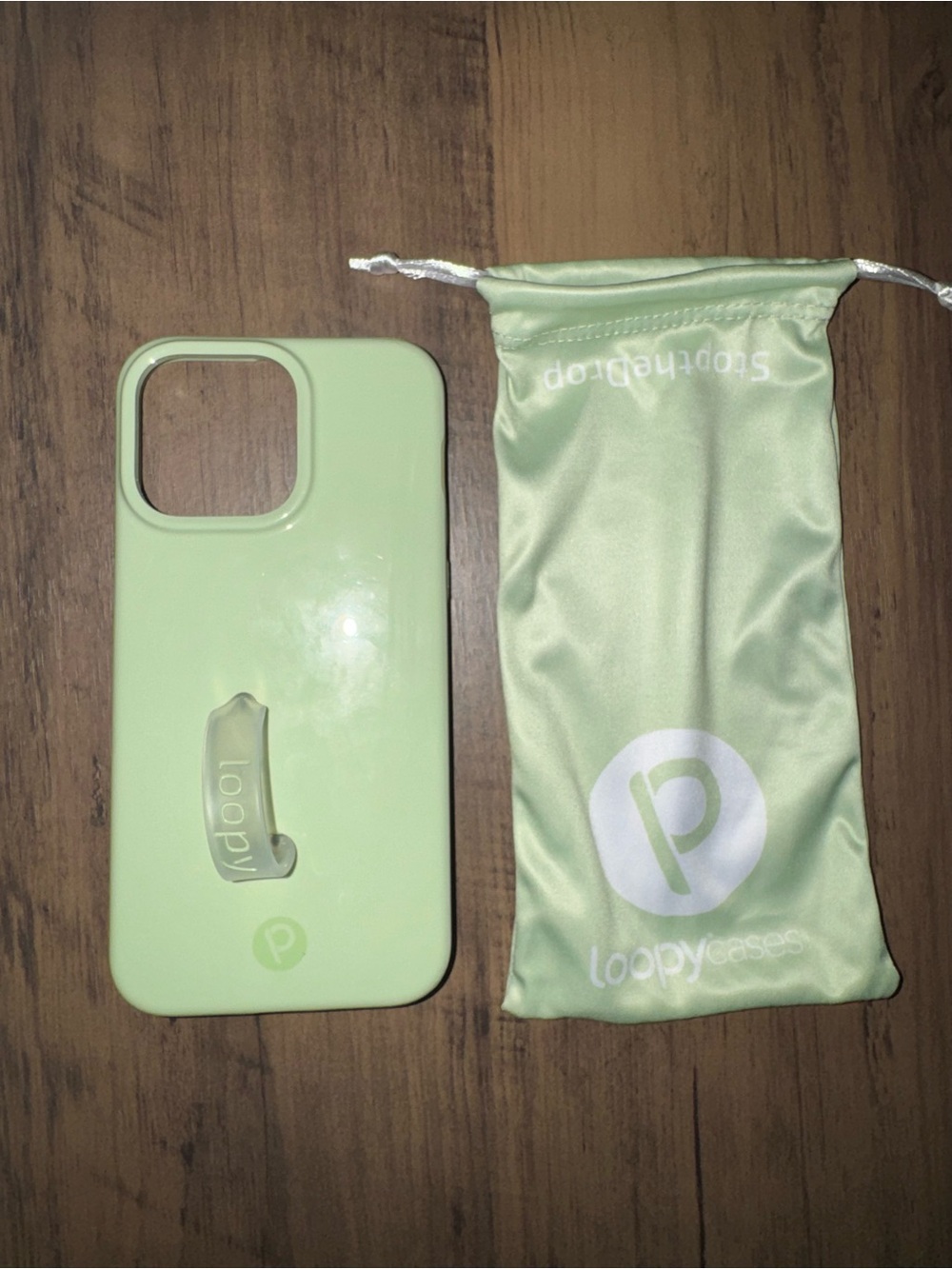 iPhone 15 pro max Loopy Case Mint Green iPhone Case with Hand Strap